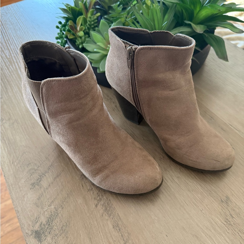Fergalicious Taupe Ankle Booties